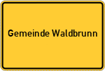 Place name sign Gemeinde Waldbrunn