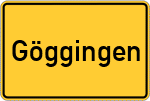 Place name sign Göggingen, Bayern