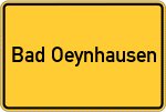 Place name sign Bad Oeynhausen