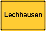 Place name sign Lechhausen
