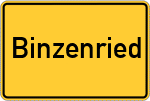 Place name sign Binzenried, Allgäu