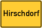Place name sign Hirschdorf, Allgäu