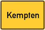 Place name sign Kempten