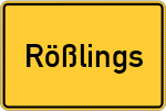 Place name sign Rößlings, Allgäu