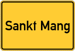 Place name sign Sankt Mang