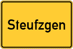 Place name sign Steufzgen, Allgäu