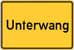 Place name sign Unterwang, Allgäu