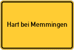 Place name sign Hart bei Memmingen
