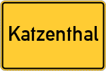 Place name sign Katzenthal