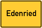 Place name sign Edenried