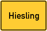 Place name sign Hiesling
