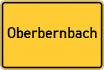 Place name sign Oberbernbach