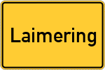 Place name sign Laimering
