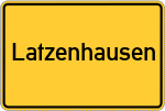 Place name sign Latzenhausen