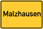 Place name sign Malzhausen