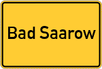 Place name sign Bad Saarow