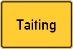 Place name sign Taiting