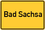 Place name sign Bad Sachsa