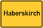 Place name sign Haberskirch