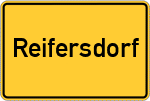 Place name sign Reifersdorf