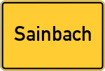 Place name sign Sainbach