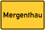 Place name sign Mergenthau