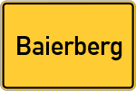 Place name sign Baierberg, Schwaben