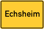 Place name sign Echsheim