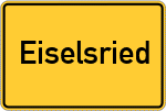 Place name sign Eiselsried