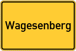Place name sign Wagesenberg