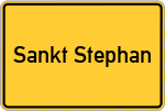 Place name sign Sankt Stephan