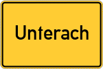 Place name sign Unterach, Oberbayern
