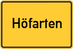 Place name sign Höfarten