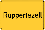 Place name sign Ruppertszell