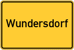 Place name sign Wundersdorf