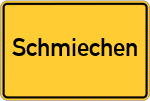Place name sign Schmiechen