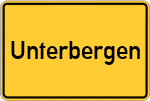 Place name sign Unterbergen, Schwaben