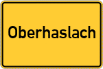 Place name sign Oberhaslach