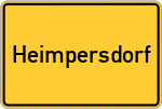 Place name sign Heimpersdorf, Schwaben