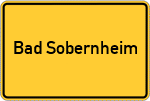 Place name sign Bad Sobernheim