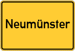 Place name sign Neumünster