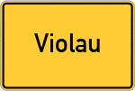 Place name sign Violau