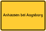 Place name sign Anhausen bei Augsburg