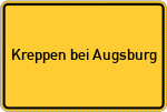 Place name sign Kreppen bei Augsburg
