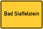 Place name sign Bad Staffelstein