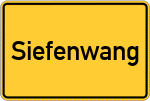 Place name sign Siefenwang