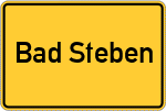 Place name sign Bad Steben