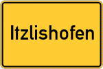 Place name sign Itzlishofen, Schwaben