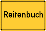 Place name sign Reitenbuch