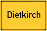Place name sign Dietkirch